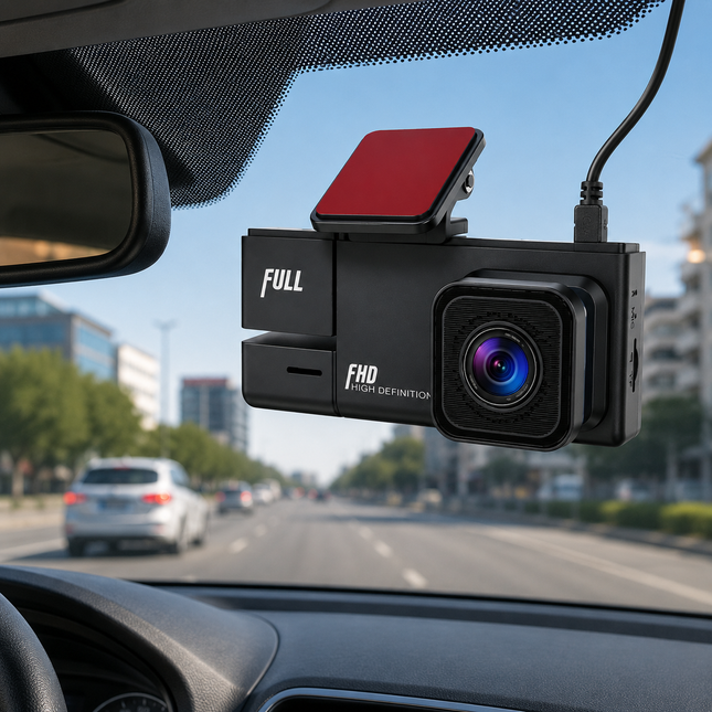 Dual Lens WiFi Bilkamera – FHD 1080P Dashcam med Fram- & Backkamera