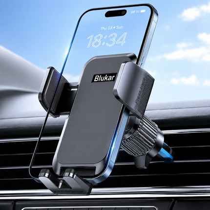 Blukar Mobilhållare för Bil – Luftventilsfäste med 360° Rotation & Snabbfäste