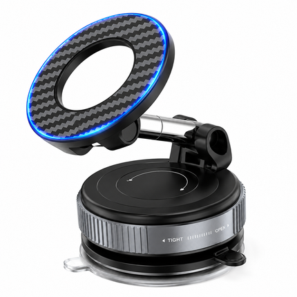 Magnetisk Mobilhållare för Bil – Vakuumfäste, 360° Rotation & Vikbar Design