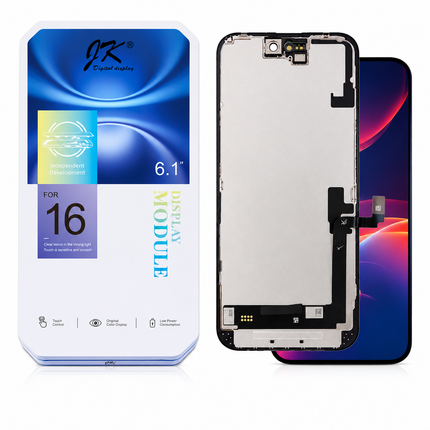 JK LCD-Skärm för iPhone 16 – 6,1″ Display & Touchscreen Ersättningsskärm