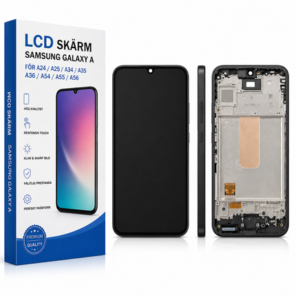 LCD-Skärm för Samsung Galaxy A-serien – A24 / A25 / A34 / A35 / A36 / A54 / A55 / A56