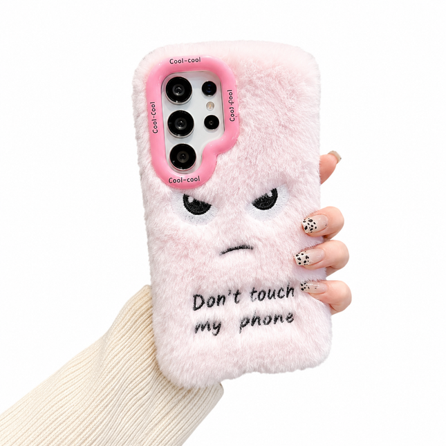 Rosa Fluffigt Mobilskal – Cute Furry Phone Case