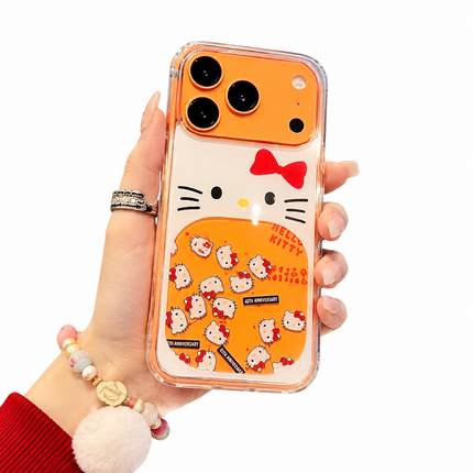 Orange Kitty Mobilskal – Transparent Cute Cartoon Phone Case