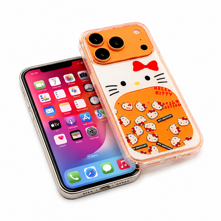 Orange Kitty Mobilskal – Transparent Cute Cartoon Phone Case