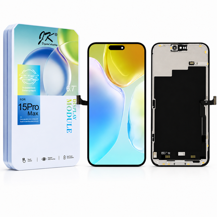 JK Premium LCD Display för iPhone 15 Pro Max – Komplett Skärmmodul