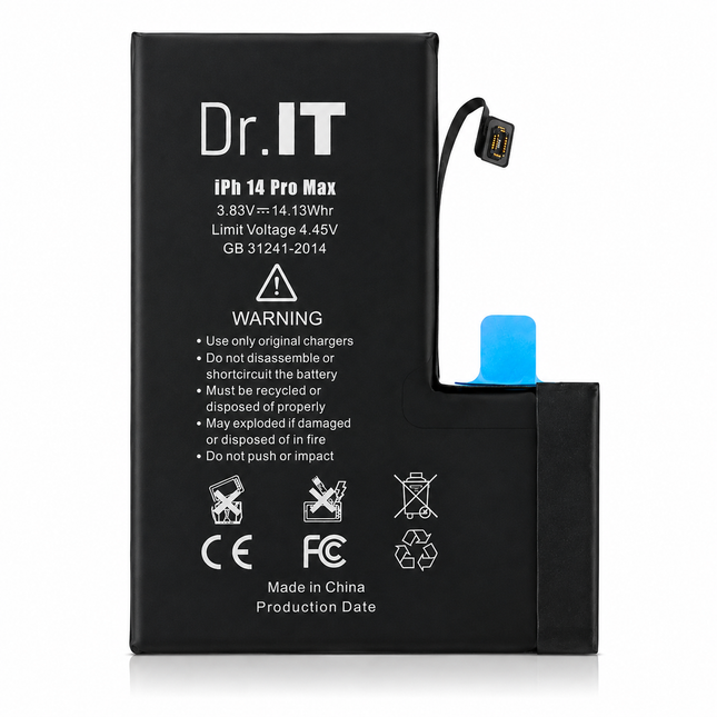 Dr.IT Premium Batteri för iPhone 14 Pro & 14 Pro Max – Hög Kapacitet Ersättningsbatteri