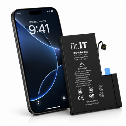 Dr.IT Premium Batteri för iPhone 16 Pro & 16 Pro Max – Högpresterande Ersättningsbatteri