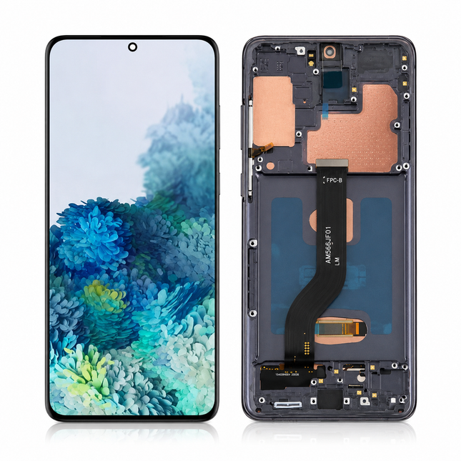 LCD Display med Ram för Samsung Galaxy S20 / S20 Plus – Komplett Skärmbyte