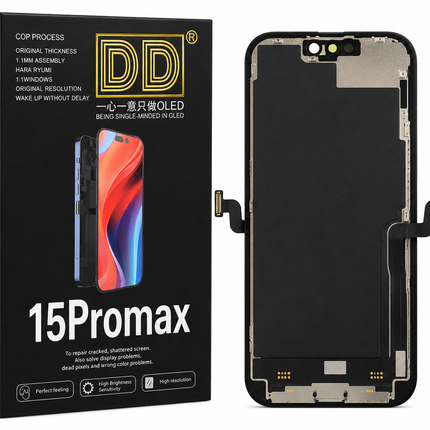 DD Soft OLED Display för iPhone 15 Pro / 15 Pro Max / 15 Plus – Ersättningsskärm