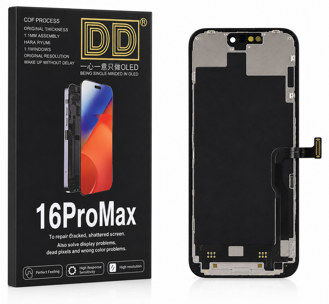 DD Hard OLED Display för iPhone 16 Pro / 16 Pro Max – Ersättningsskärm