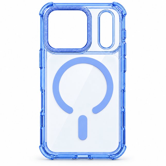Magnetiskt skal med kameraskydd för iPhone 18 Pro / iPhone 17 Pro – Ljusblå