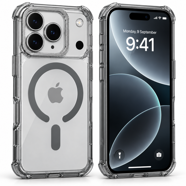 Magnetiskt skal med kameraskydd för iPhone 18 Pro Max / iPhone 17 Pro Max – Grå