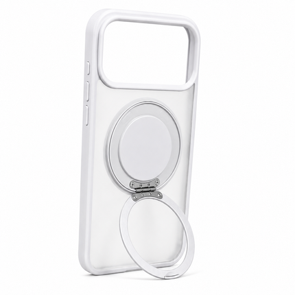 Frosted MagSafe Skal med Ringställ för iPhone 17 Air – Transparent 2-i-1 Design