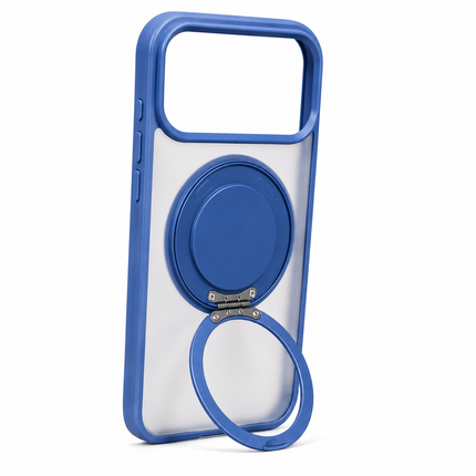 Frosted MagSafe Skal med Ringställ för iPhone 17 Air – Transparent 2-i-1 Design