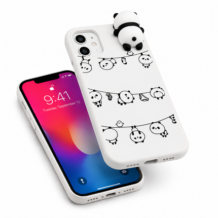 Panda Mobilskal med 3D-Panda – Sött & Lekfullt Phone Case