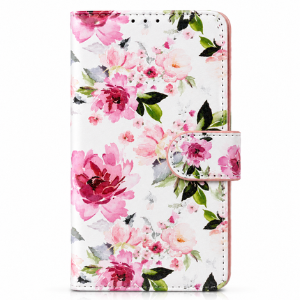 Blommigt Plånboksfodral för iPhone 17 Pro & 17 Pro Max – Kortfack & Ställfunktion