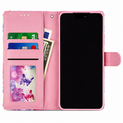 Butterfly Bloom Plånboksfodral för iPhone 16 & 17 Pro-serien – Kortfack & Ställ