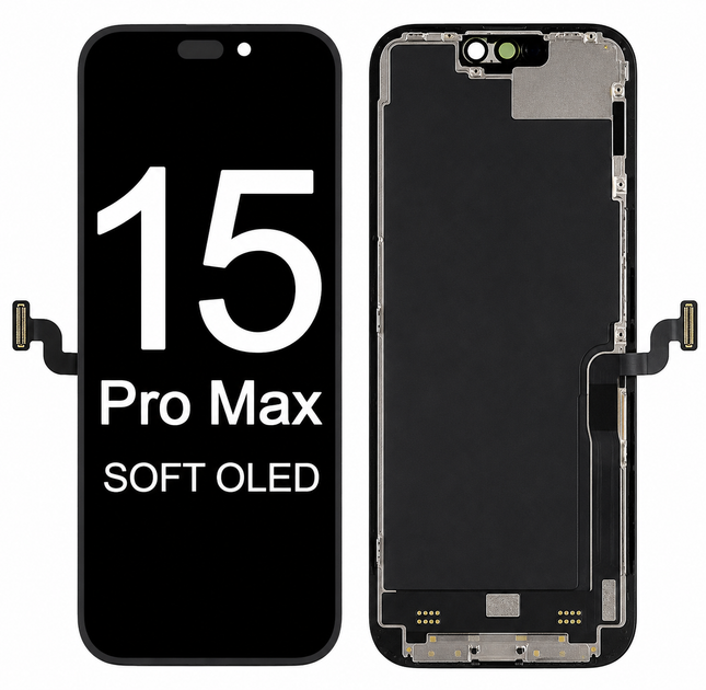 DD Soft OLED Display för iPhone 15 Pro / 15 Pro Max / 15 Plus – Ersättningsskärm