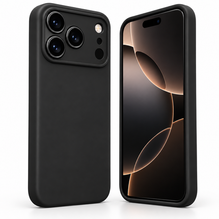 Silikonskal för iPhone 18 Pro Max – Svart