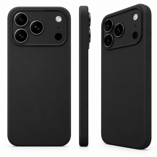 Silikonskal för iPhone 18 Pro Max – Svart